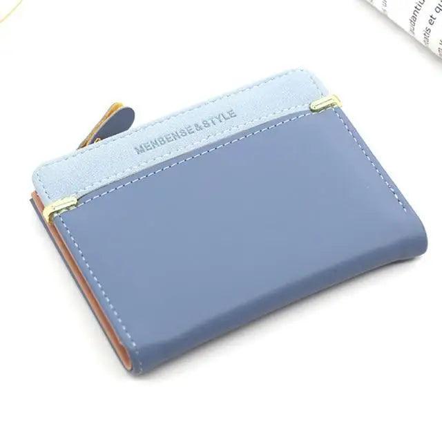 Mini Women's Wallet and Coin Purse, Synthetic Leather Card Holder