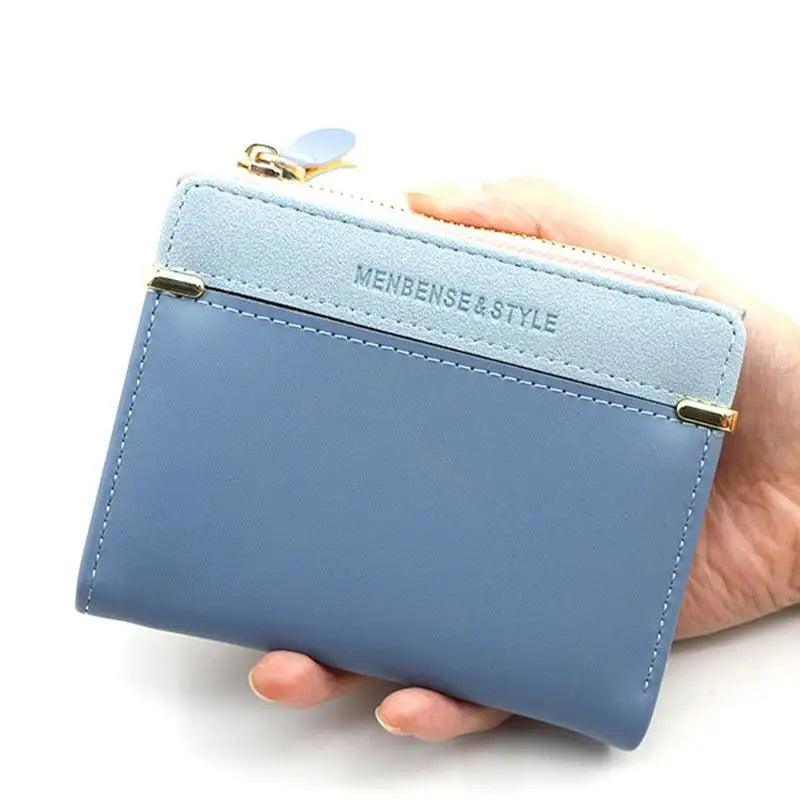 Mini Women's Wallet and Coin Purse, Synthetic Leather Card Holder