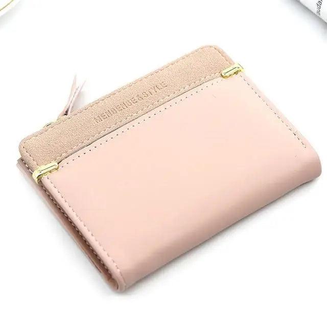 Mini Women's Wallet and Coin Purse, Synthetic Leather Card Holder