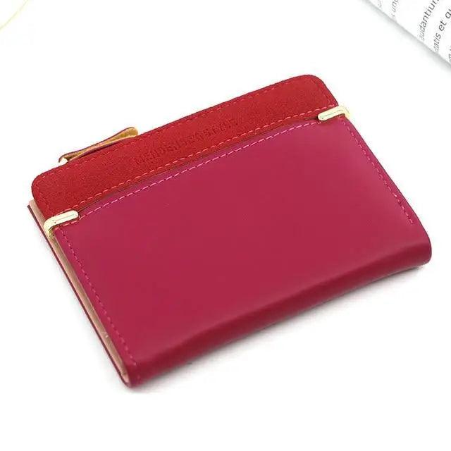 Mini Women's Wallet and Coin Purse, Synthetic Leather Card Holder