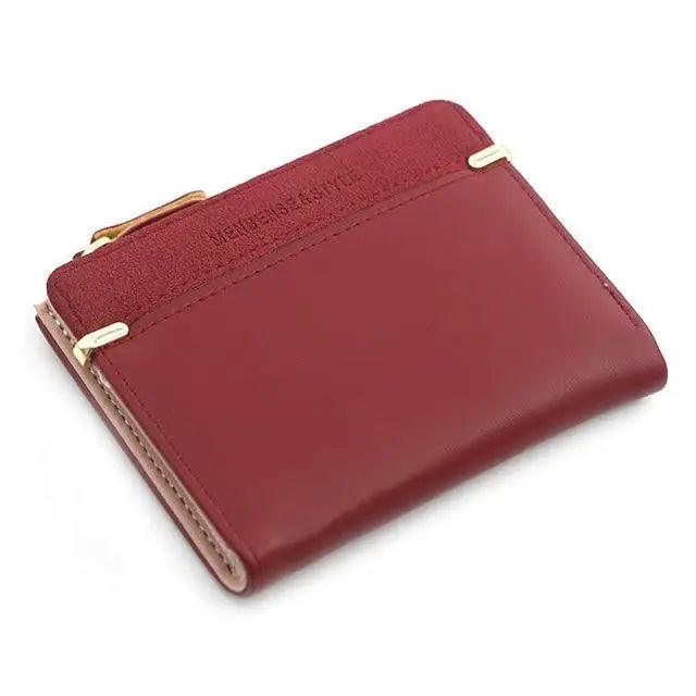 Mini Women's Wallet and Coin Purse, Synthetic Leather Card Holder
