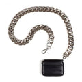 Mini Sparkling Thick Chain Crossbody Bag for Women, PU Leather