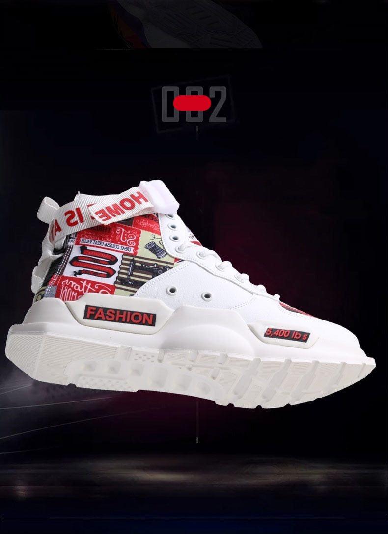Men's Luxury Red Basketball Running Sneakers - Lightweight