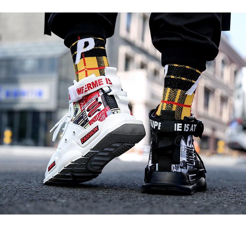 Men's Luxury Red Basketball Running Sneakers - Lightweight