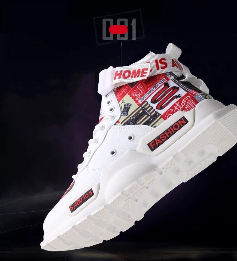 Men's Luxury Red Basketball Running Sneakers - Lightweight
