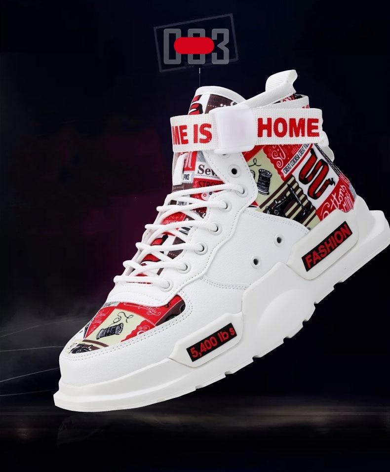 Men's Luxury Red Basketball Running Sneakers - Lightweight