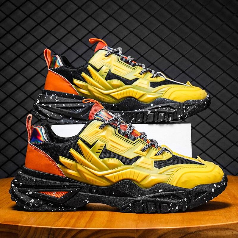 Men's Mixed Color Black Running & Walking Sneakers