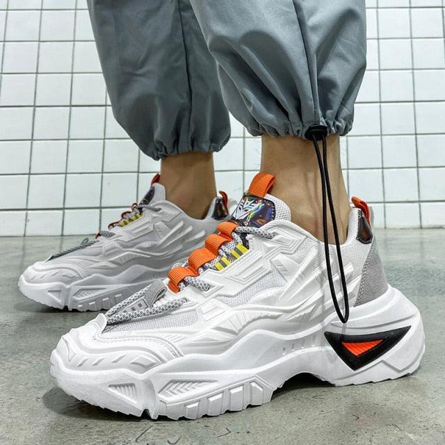 Men's Mixed Color Black Running & Walking Sneakers