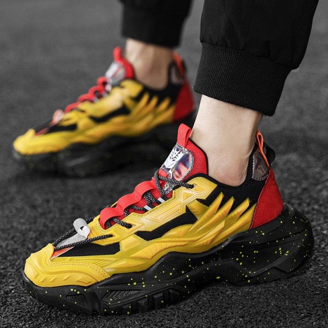 Men's Mixed Color Black Running & Walking Sneakers