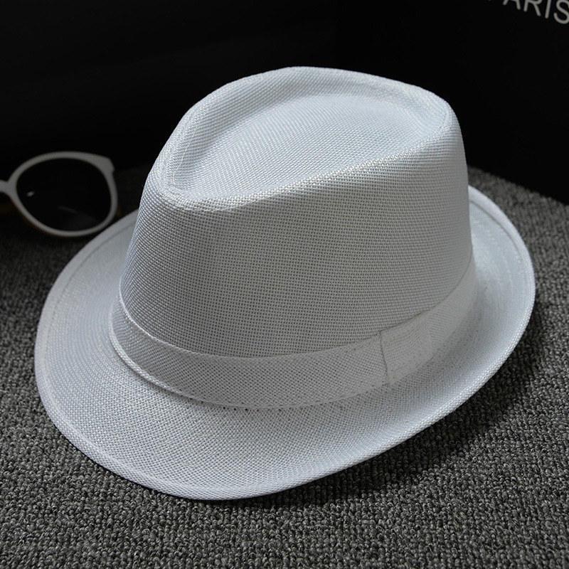Retro Classic Short Brim Fedora Hat for Men UV Protection Summer