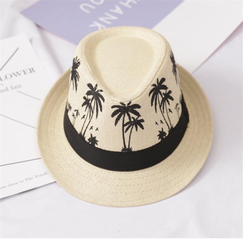 Retro Classic Short Brim Fedora Hat for Men UV Protection Summer