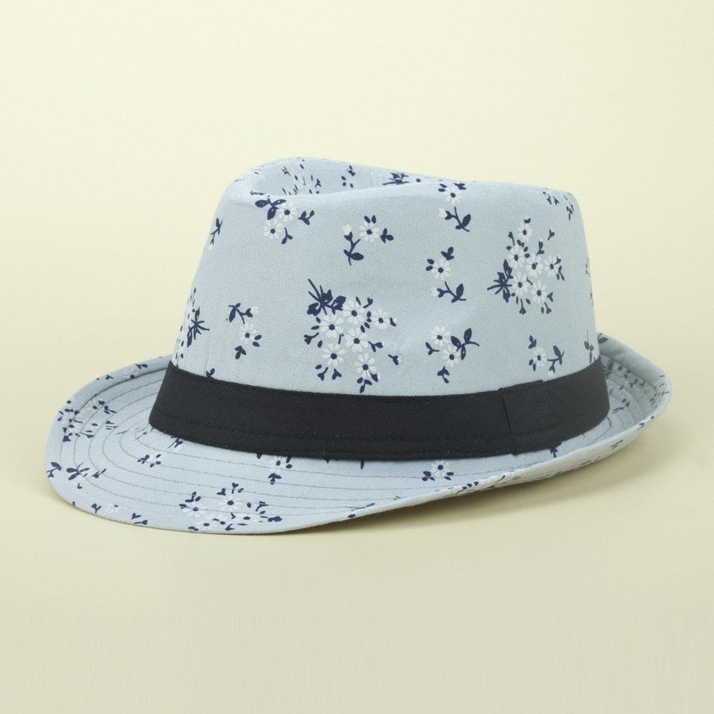 Retro Classic Short Brim Fedora Hat for Men UV Protection Summer