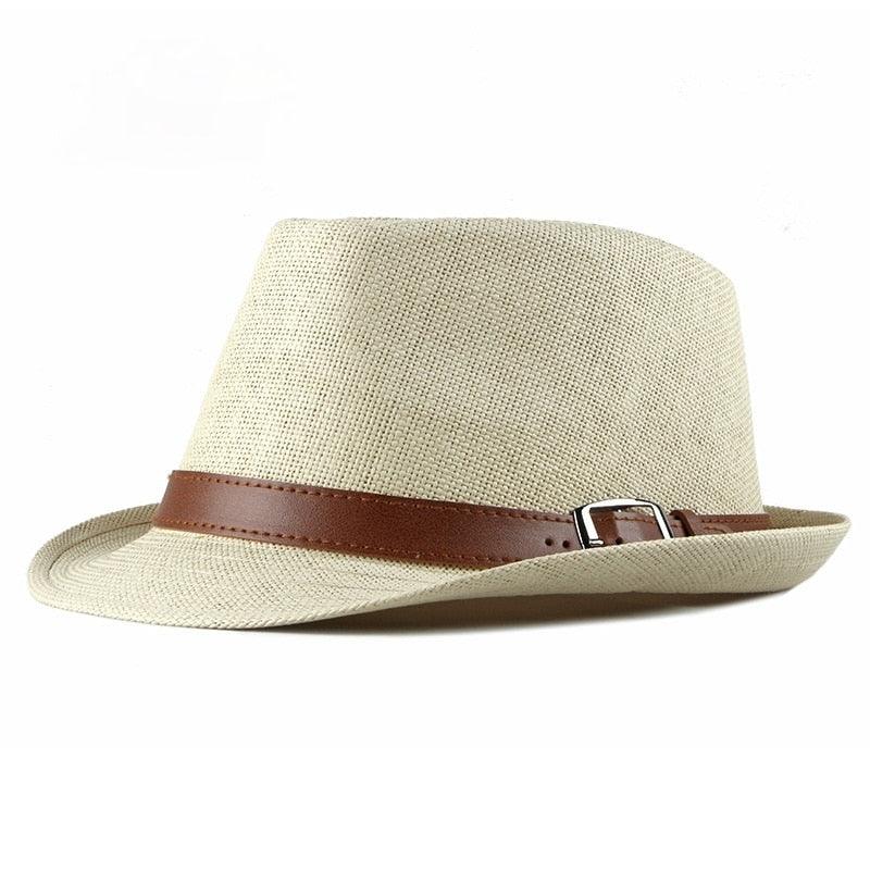 Retro Classic Short Brim Fedora Hat for Men UV Protection Summer