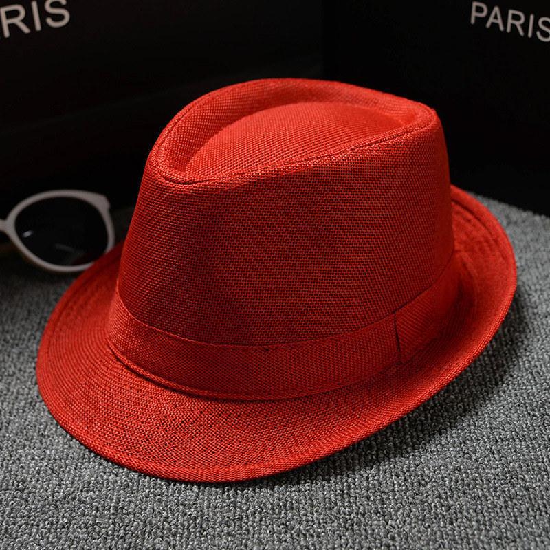 Retro Classic Short Brim Fedora Hat for Men UV Protection Summer