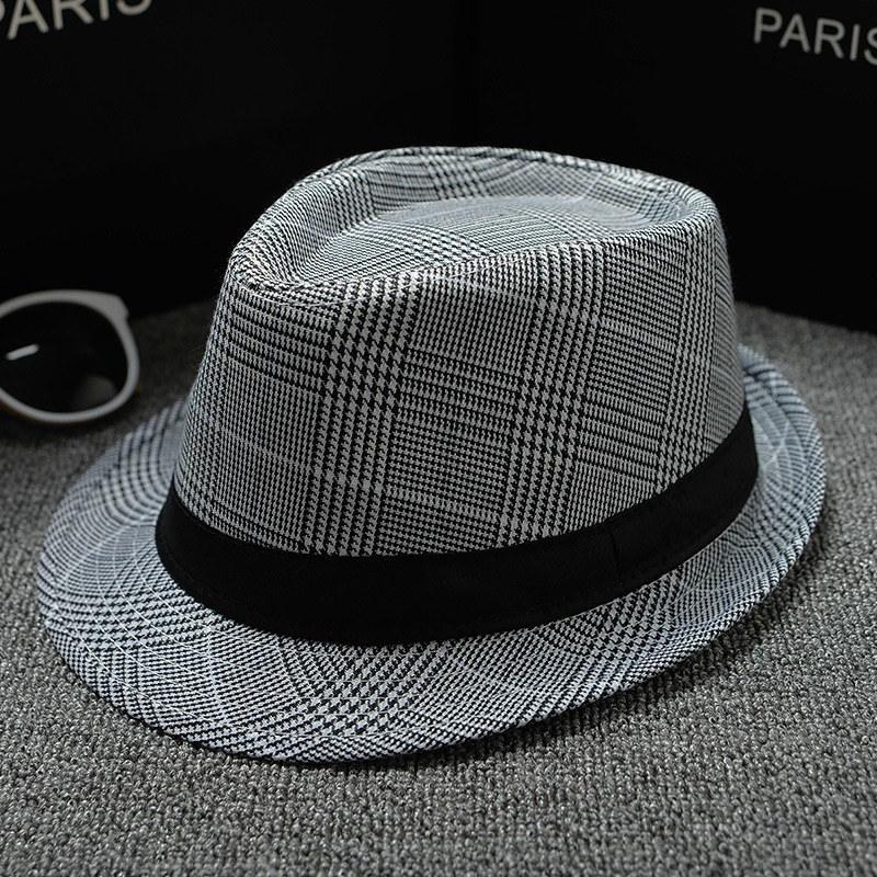 Retro Classic Short Brim Fedora Hat for Men UV Protection Summer