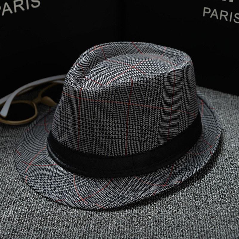 Retro Classic Short Brim Fedora Hat for Men UV Protection Summer