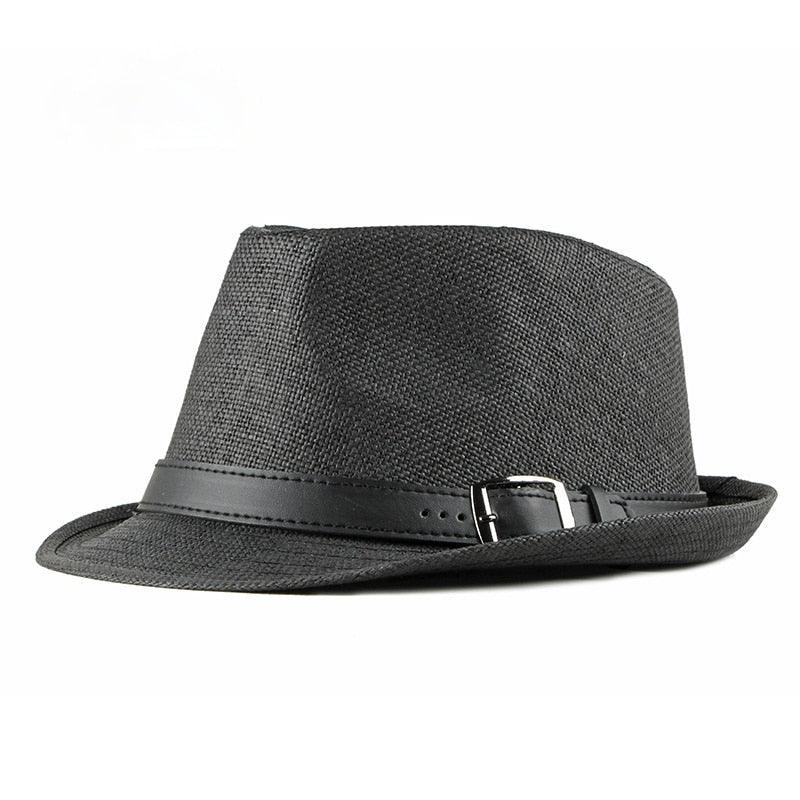 Retro Classic Short Brim Fedora Hat for Men UV Protection Summer