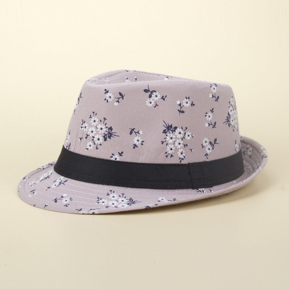 Retro Classic Short Brim Fedora Hat for Men UV Protection Summer