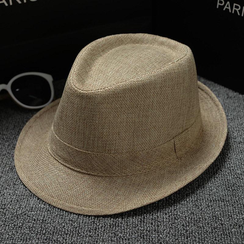 Retro Classic Short Brim Fedora Hat for Men UV Protection Summer