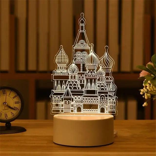 3D Heart Balloon LED Night Light Romantic Table Lamp for Bedroom