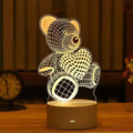 3D Heart Balloon LED Night Light Romantic Table Lamp for Bedroom