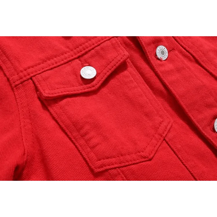 Women's Button Down Denim Jacket Long Sleeve Winter Overcoat