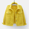 Women's Denim Trucker Jacket Soft Loose Casual Spring Autumn Coat