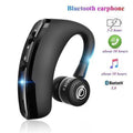 Minimalist black hands-free wireless Bluetooth headset for business and driving