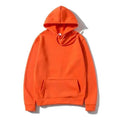 Unisex Solid Color Fleece Hoodie Long Sleeve Pullover Sweatshirt