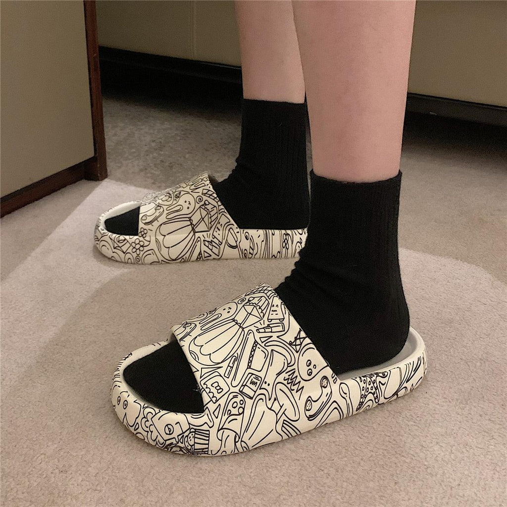 Ultra-Soft Thick-Soled Non-Slip Indoor Outdoor Platform Slides