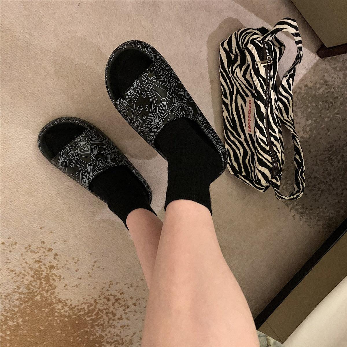 Ultra-Soft Thick-Soled Non-Slip Indoor Outdoor Platform Slides