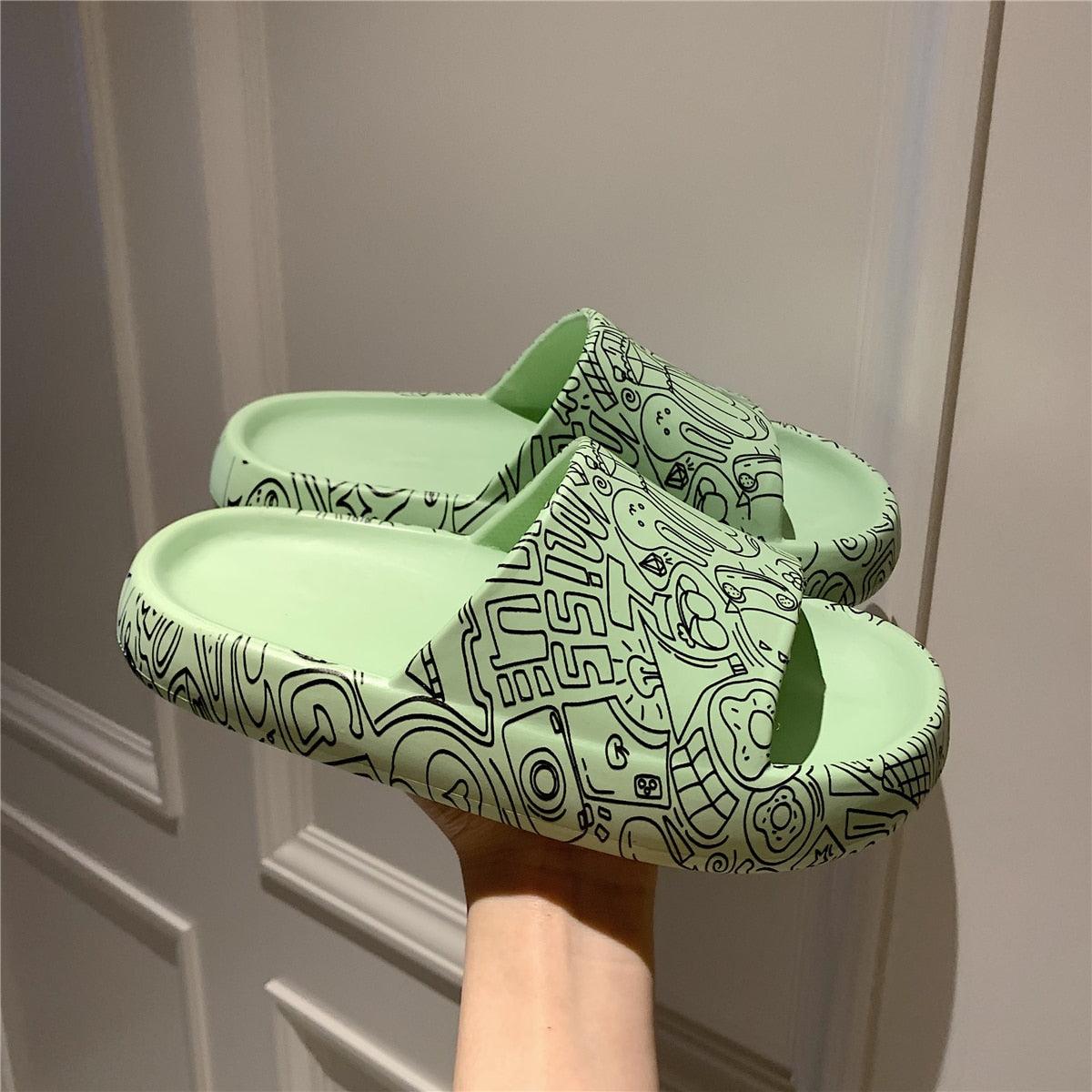 Ultra-Soft Thick-Soled Non-Slip Indoor Outdoor Platform Slides