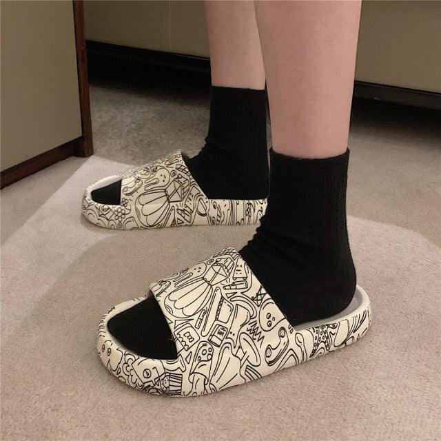 Ultra-Soft Thick-Soled Non-Slip Indoor Outdoor Platform Slides