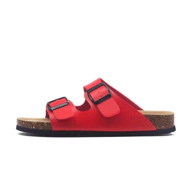 Double Buckle EVA Beach Slides Adjustable Arch Support Sandals