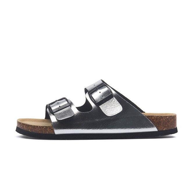 Double Buckle EVA Beach Slides Adjustable Arch Support Sandals