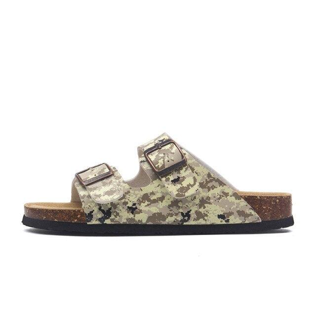 Double Buckle EVA Beach Slides Adjustable Arch Support Sandals