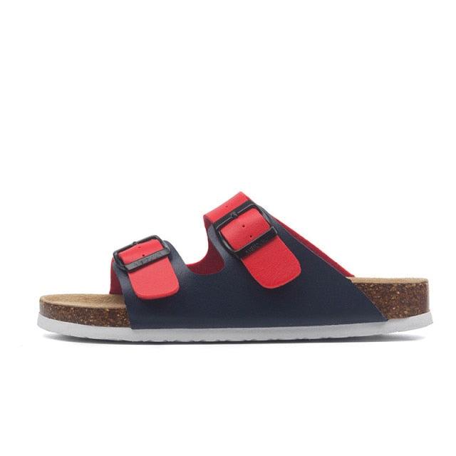 Double Buckle EVA Beach Slides Adjustable Arch Support Sandals