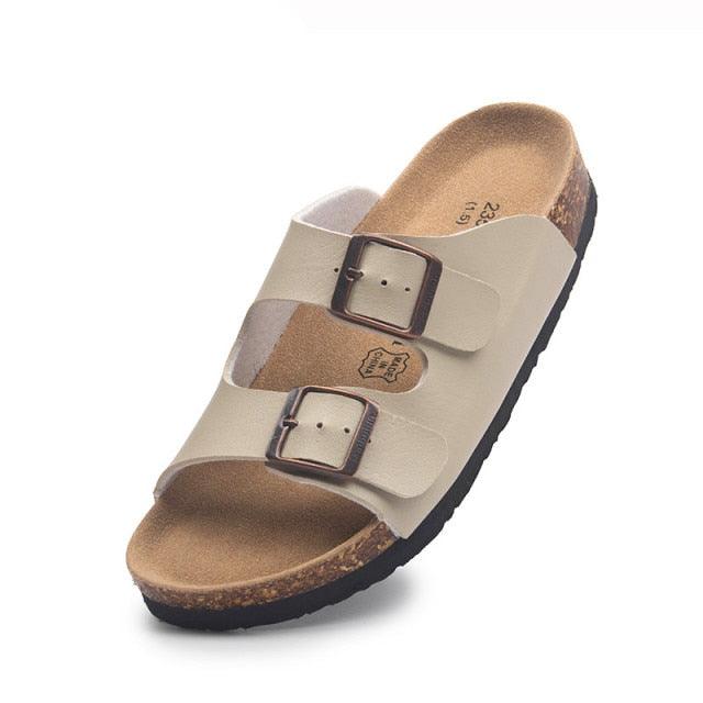 Double Buckle EVA Beach Slides Adjustable Arch Support Sandals