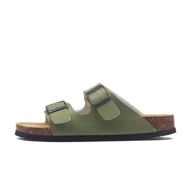 Double Buckle EVA Beach Slides Adjustable Arch Support Sandals