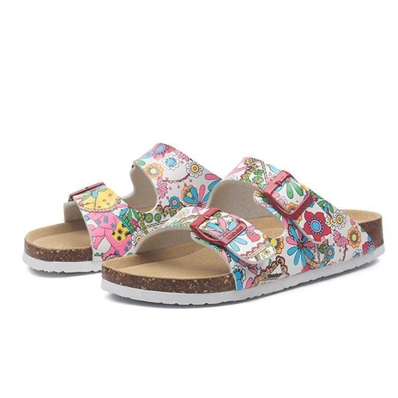 Women's lightweight EVA beach sandals with adjustable double buckle straps and arch support