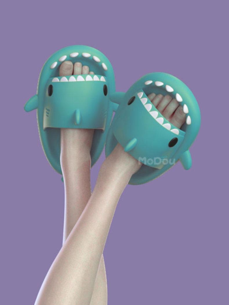 Lovely Shark Shape Slides Lightweight Kids Non-Slip Beach Sandals