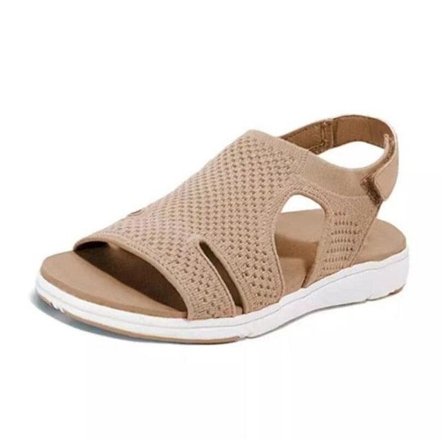 Blue Square Toe Flat Sandals – Comfortable Slip-On Beach Slides