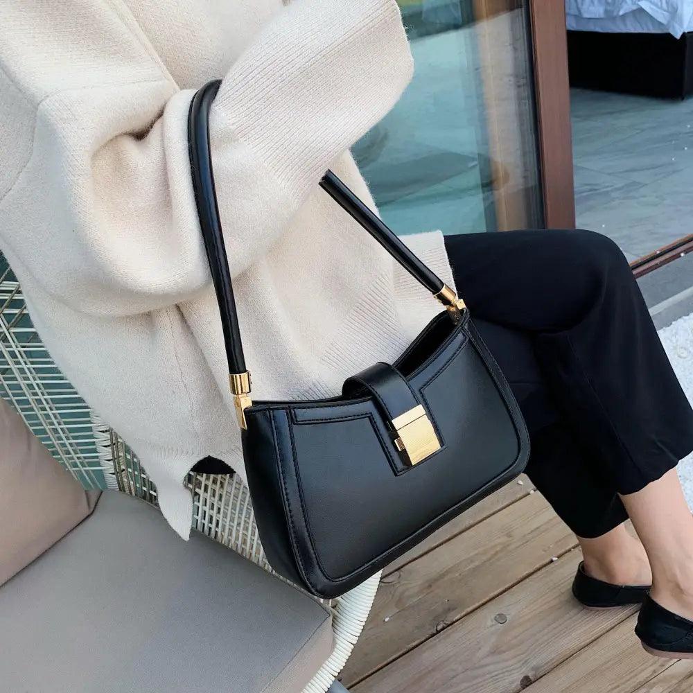 Minimalist PU Leather Crossbody Bag for Women - Stylish Daily Handbag