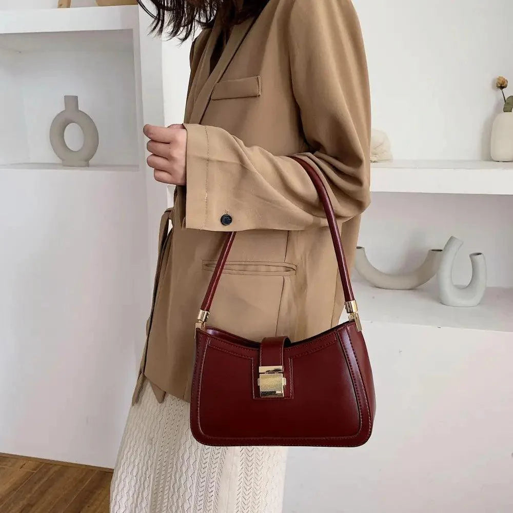 Minimalist PU Leather Crossbody Bag for Women - Stylish Daily Handbag