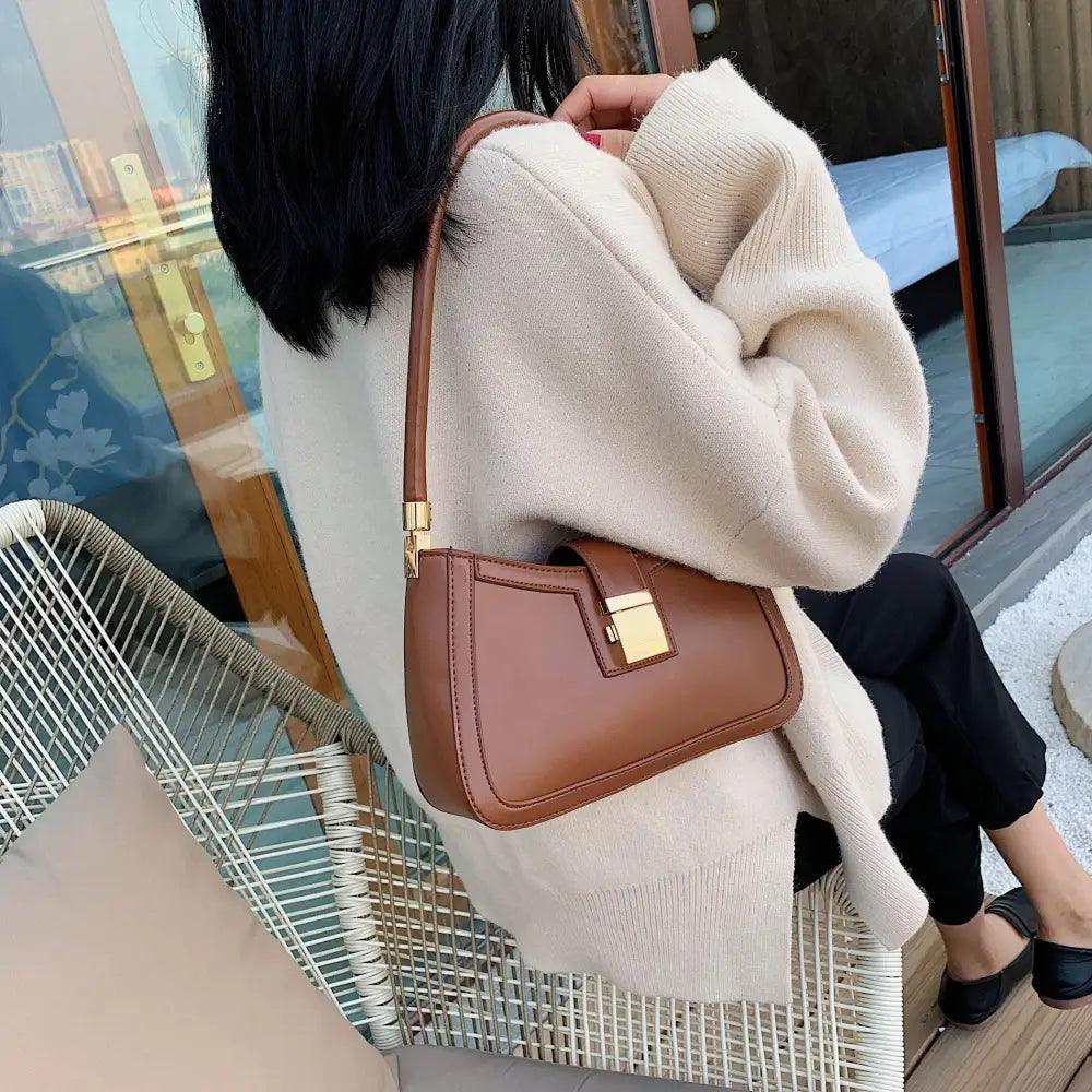 Minimalist PU Leather Crossbody Bag for Women - Stylish Daily Handbag