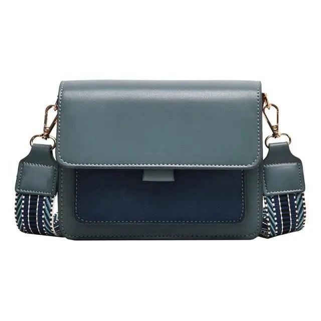 Modern Square Geometric Crossbody Phone Bag with Wide Strap