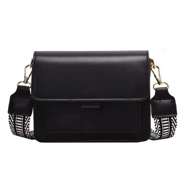 Modern Square Geometric Crossbody Phone Bag with Wide Strap