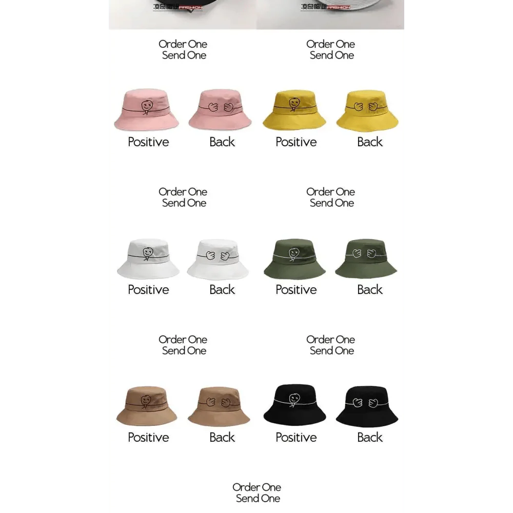 Reversible Cotton Bucket Hat - Unisex Streetwear Sun Hat