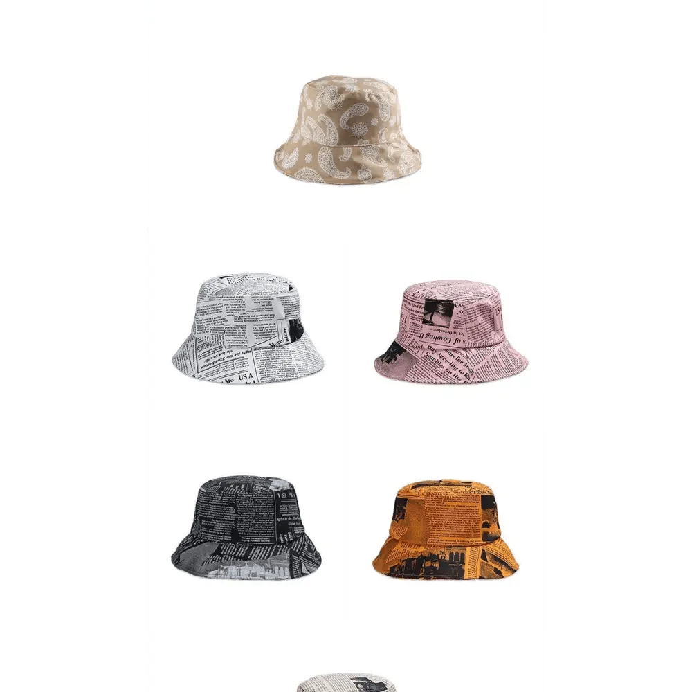 Reversible Cotton Bucket Hat - Unisex Streetwear Sun Hat