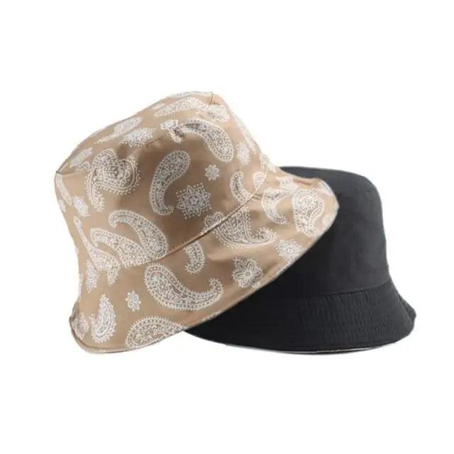 Reversible Cotton Bucket Hat - Unisex Streetwear Sun Hat